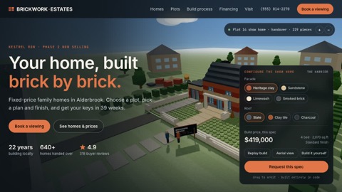 3D scene — Home builder